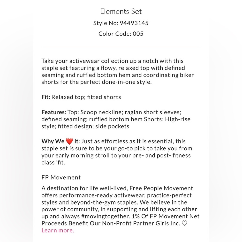 FPMovement Elements Set Size XS - Picture 11 of 13